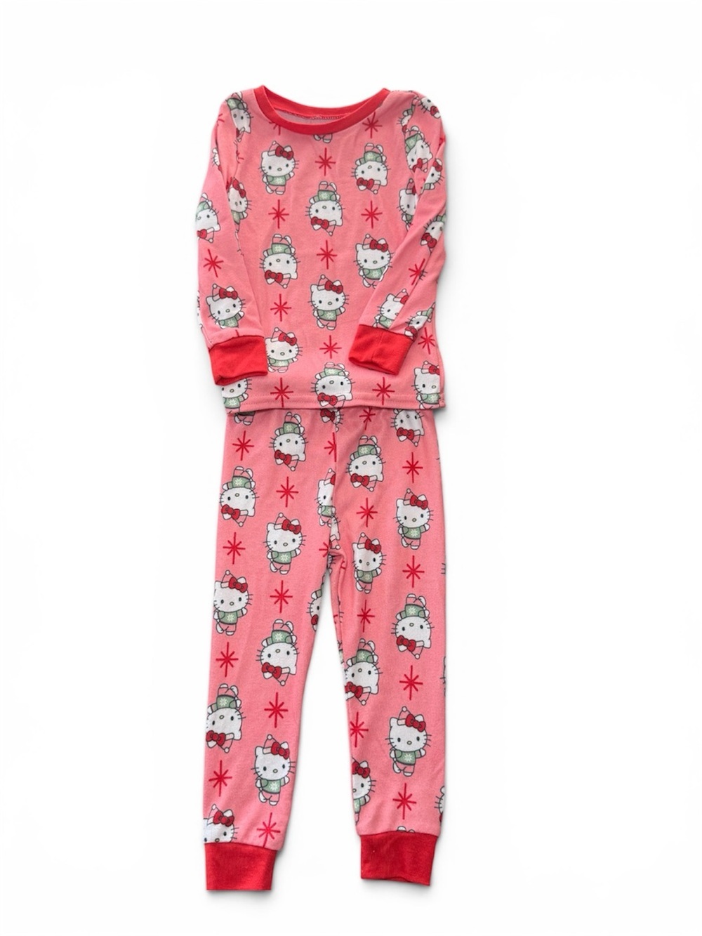 Hello Kitty Pink Holiday Kids Pajama Set 2T